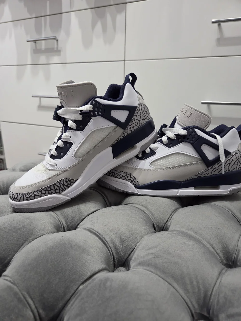 Air Jordan Spizike Low 'White Midnight Navy' Like NEW